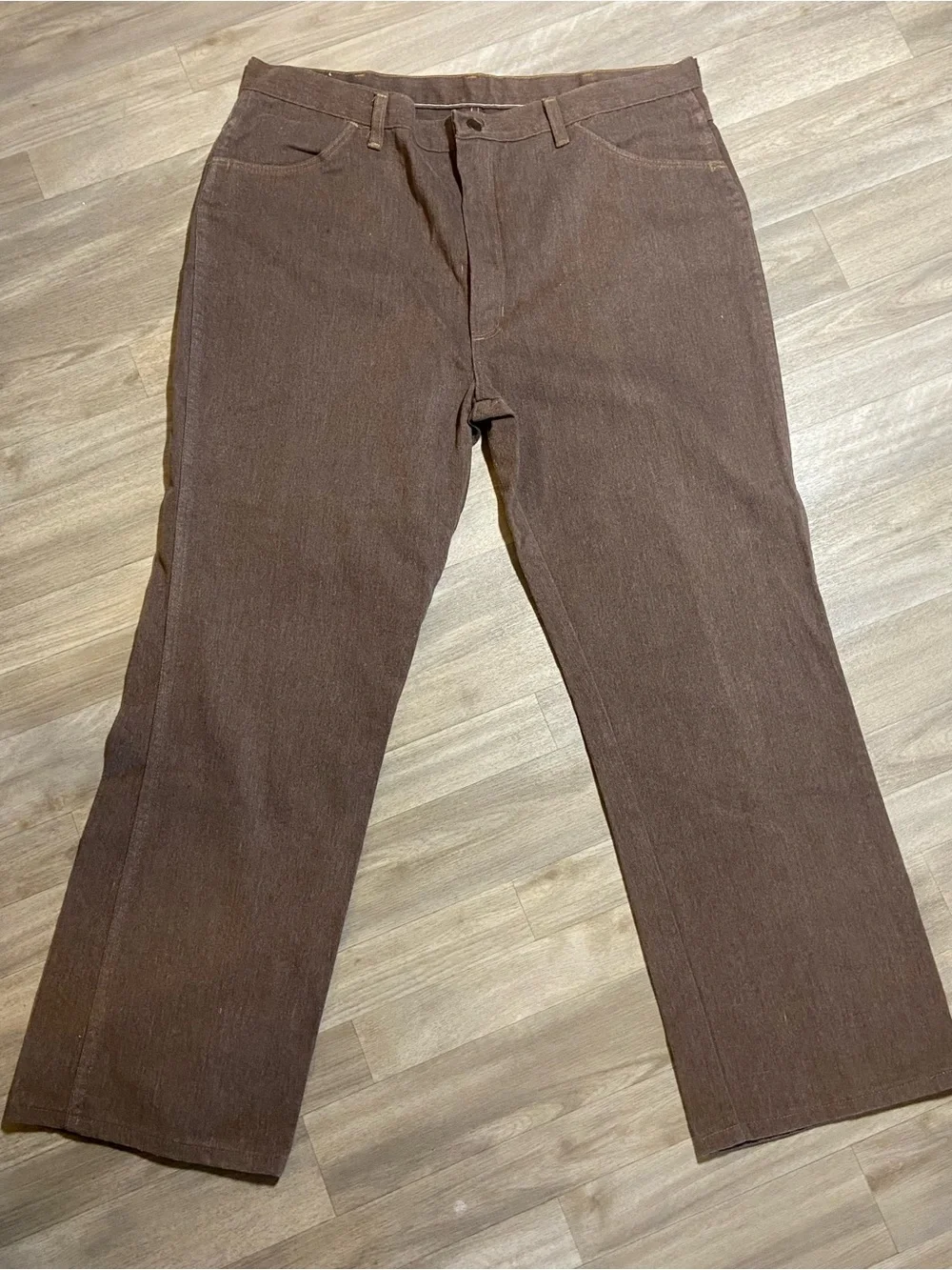 VTG 70s Maverick Automaticks Beige Brown Denim Jeans Western USA Made Men's 40M